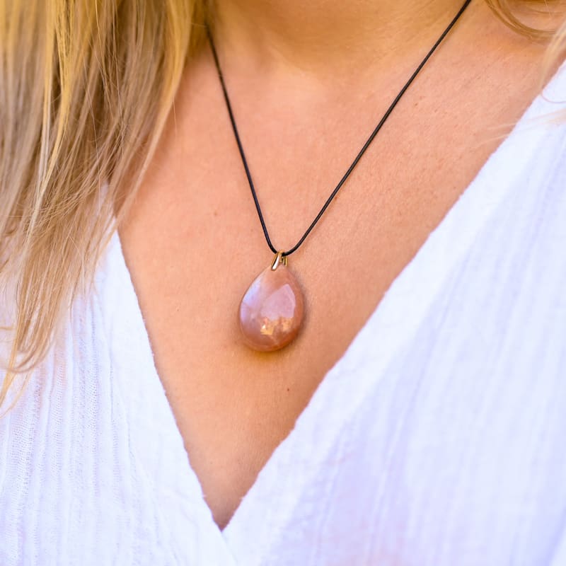 collier-pierre-de-lune-orange-grossiste