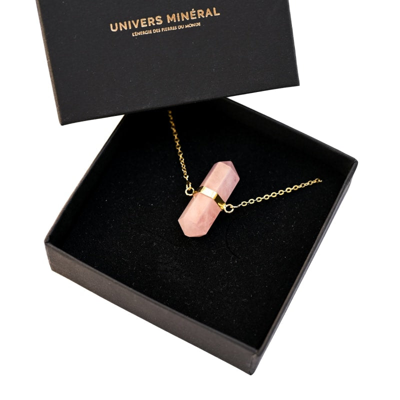 Collier Quartz Rose Cristal