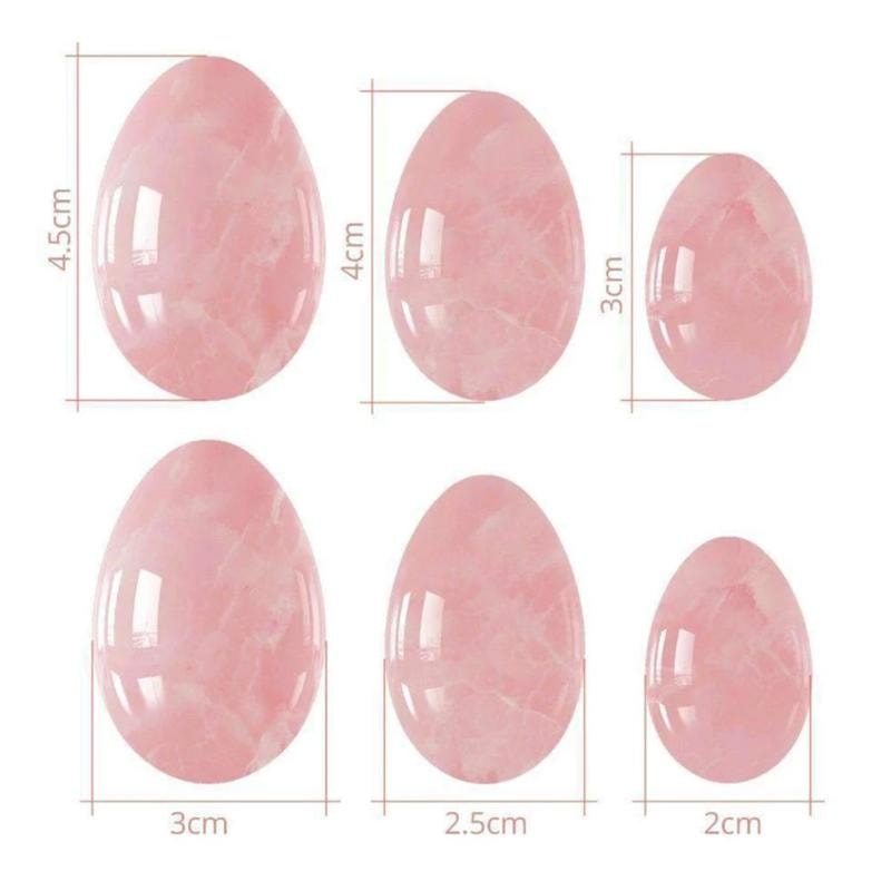 Oeuf de Yoni en Quartz rose - Set de 3