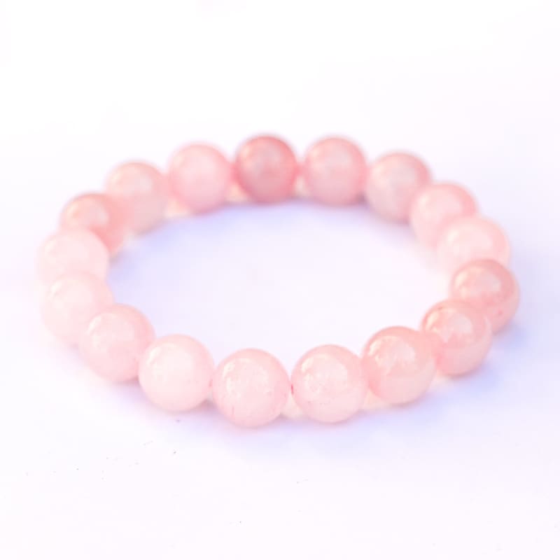 Bracelet Quartz Rose boules 10mm | Grossiste Bijoux Pierres Naturelles