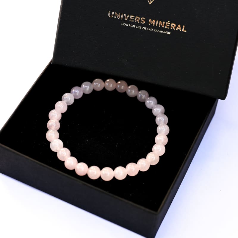Bracelet Quartz Rose boules 6mm | Grossiste Bijoux Pierres Naturelles
