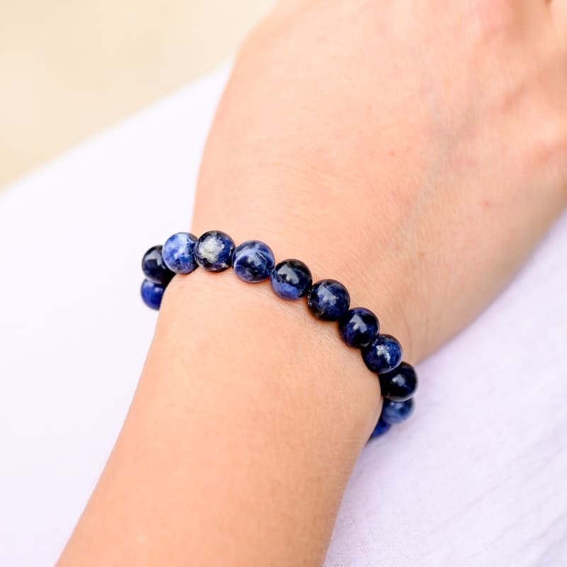 Bracelet Sodalite boule 8mm | Grossiste Pierre Naturelle