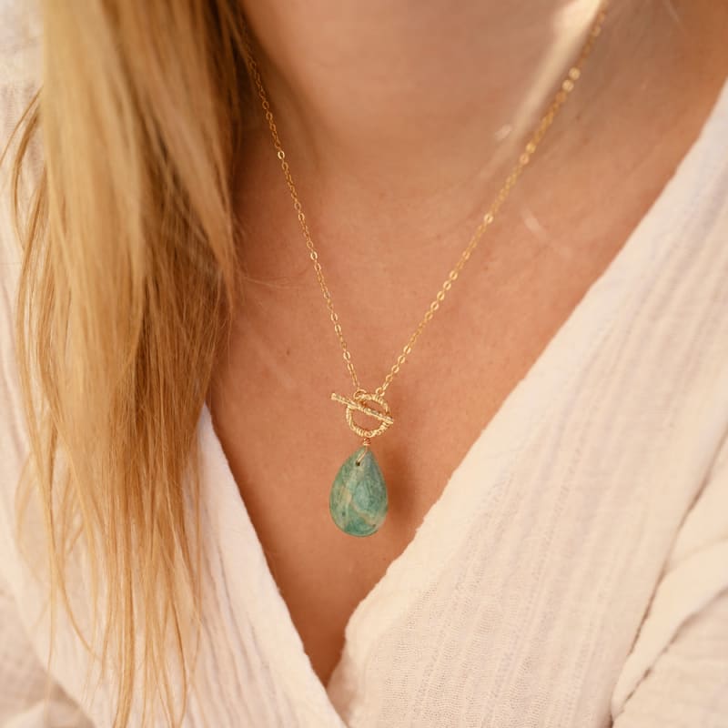 Collier Amazonite Femme | Grossiste Pierre Naturelle