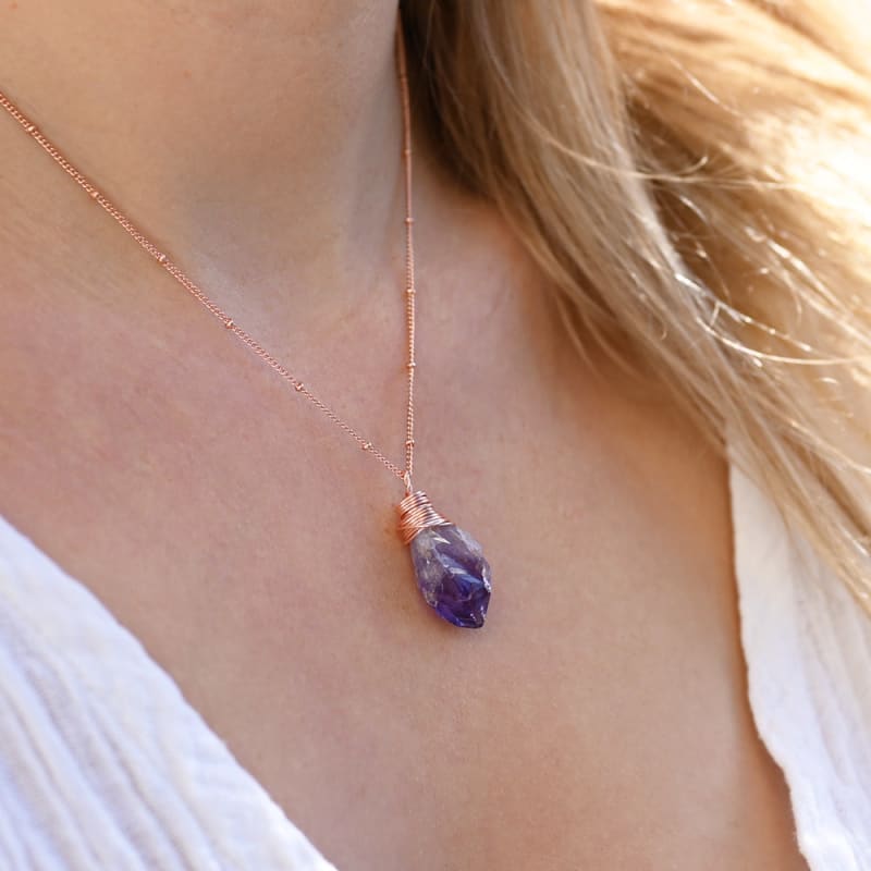 Pendentif en Améthyste Brute | Grossiste Pierre Naturelle