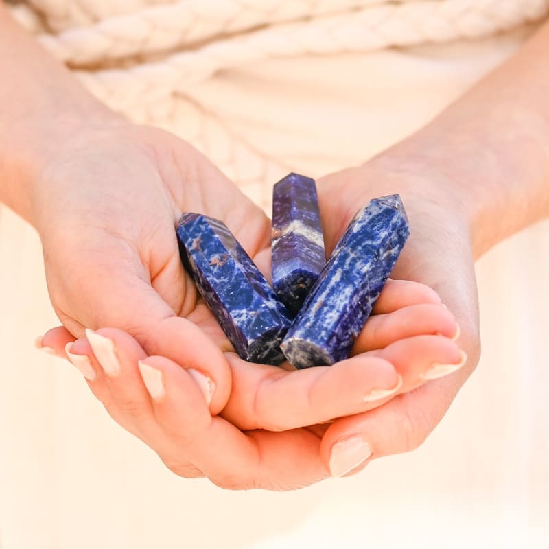 Pointe Sodalite | Grossiste Pierre Naturelle