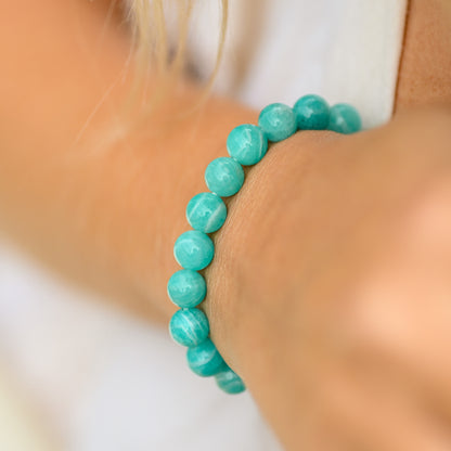 Bracelet en Amazonite AAA 8mm