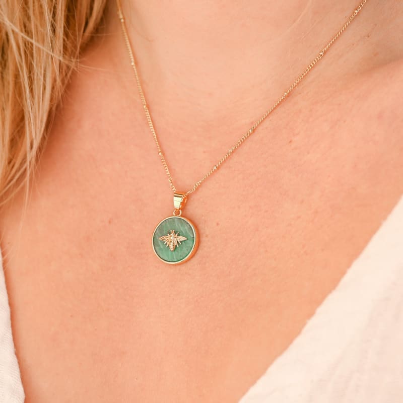 Collier Amazonite "Abeilles"