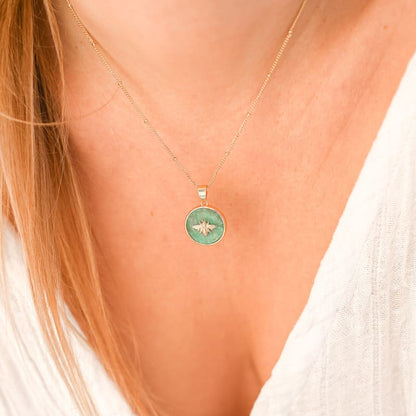 Collier Amazonite "Abeilles"