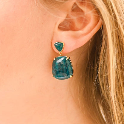 Apatite bleue boucles d'oreilles