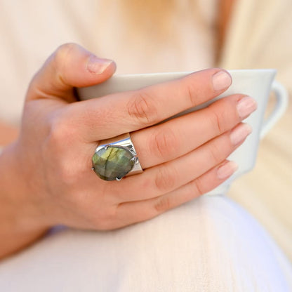 Bague en Labradorite