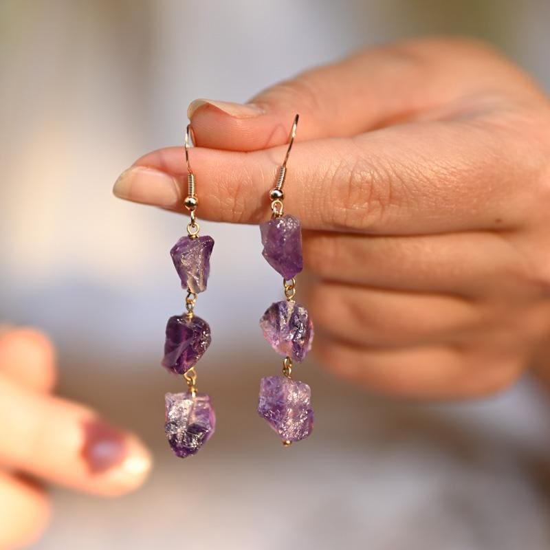 Boucles d'oreilles en Améthyste