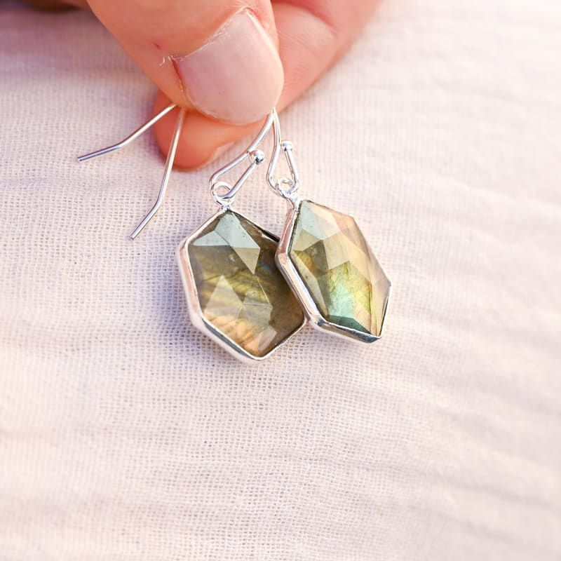 Boucles d'oreilles Labradorite Sacrées