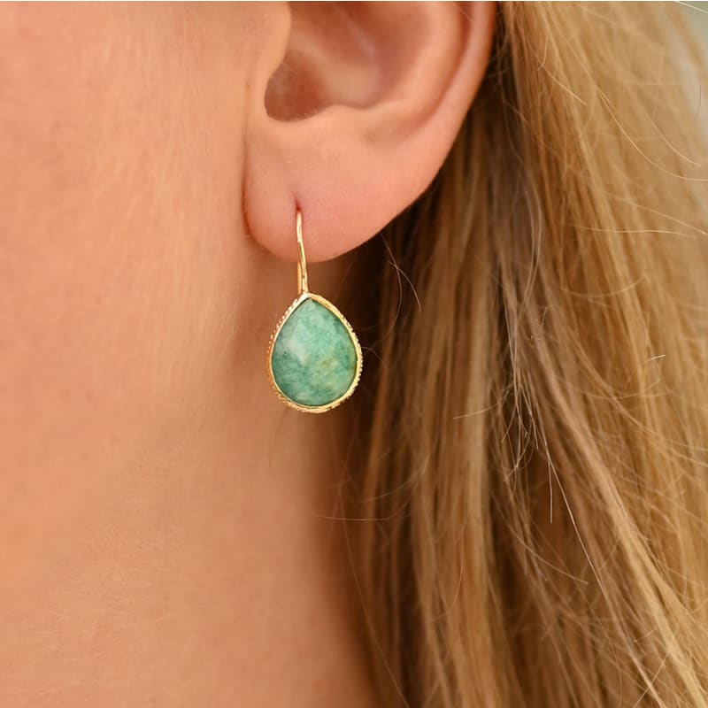 Boucles d'oreilles Amazonite Goutte