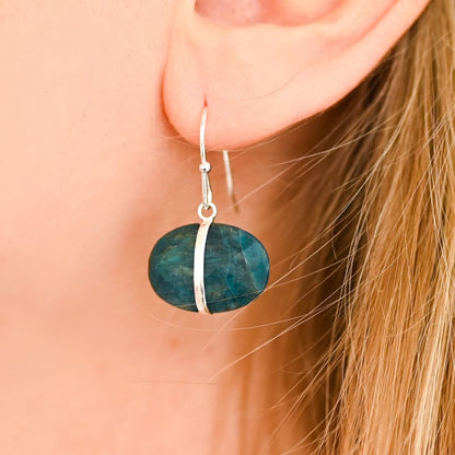 Boucles d'oreilles en apatite