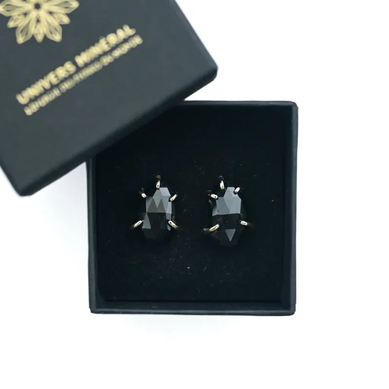 Clous d'oreilles Onyx