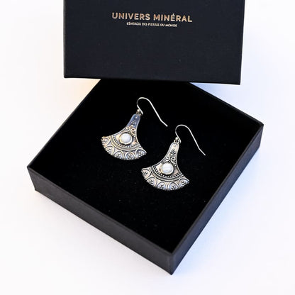 Boucles d'oreilles Pierre de Lune Maya