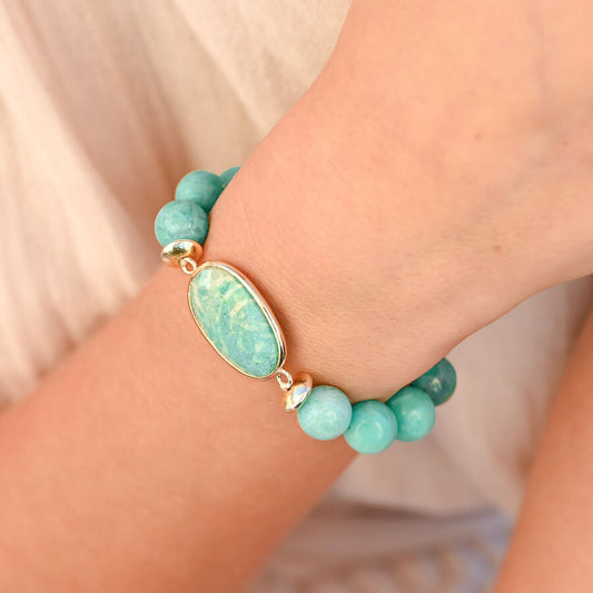 Bracelet Amazonite Femme