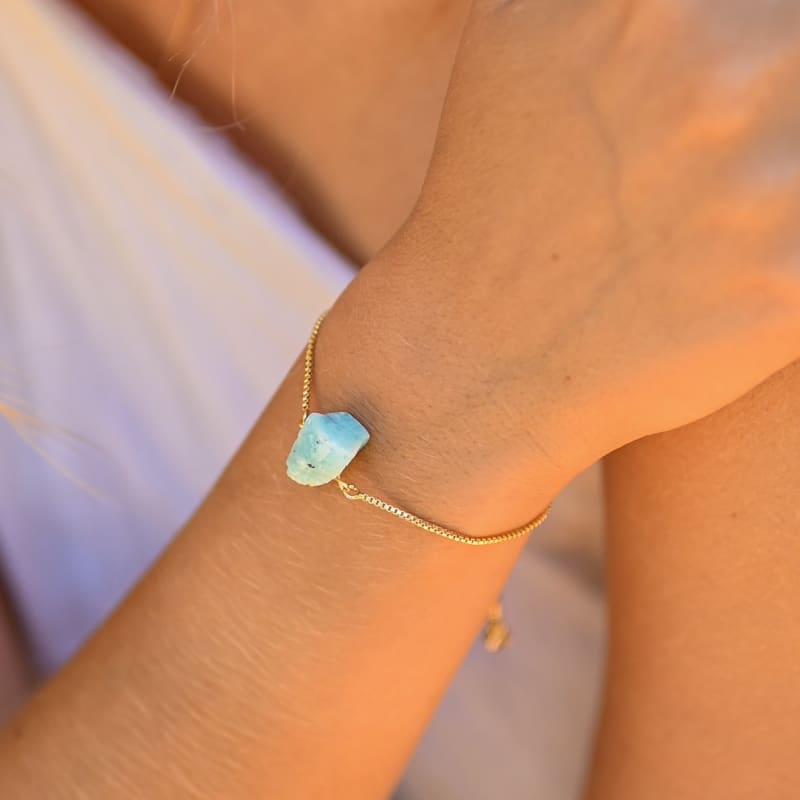 Bracelet en Amazonite brute