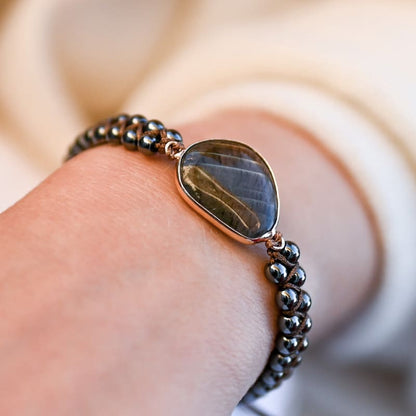 Bracelet hématite et Labradorite