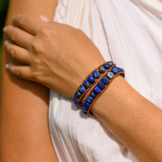 Bracelet Bohème lapis Lazuli simple