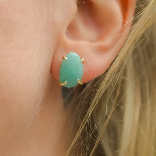 Clous d'oreilles Amazonite