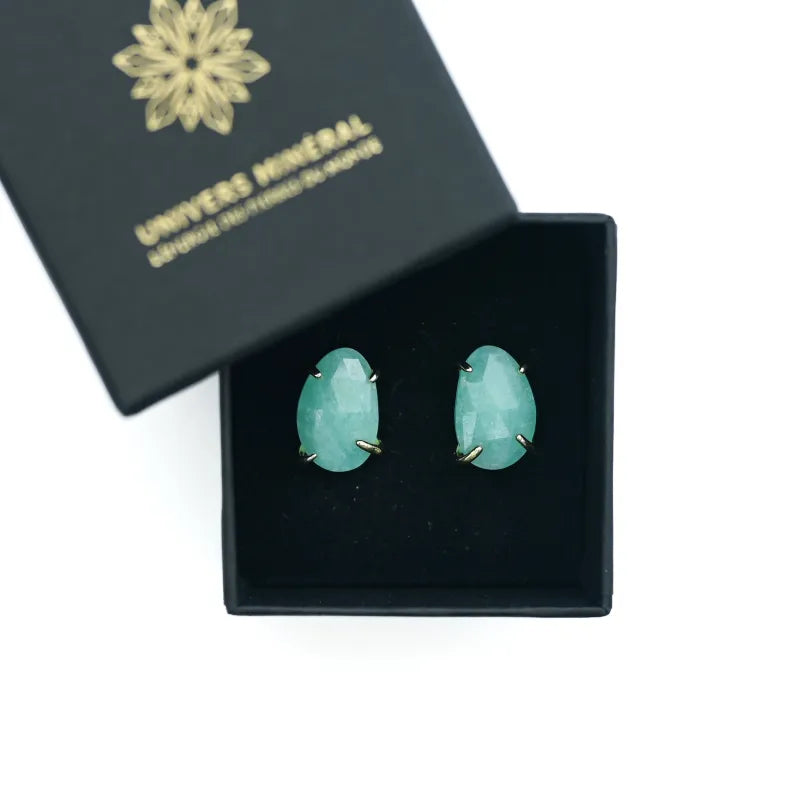 Clous d'oreilles Amazonite