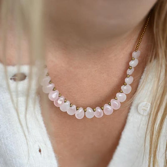 Collier de Quartz Rose