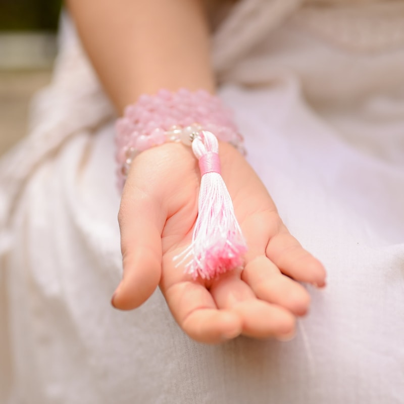 Mala Quartz Rose