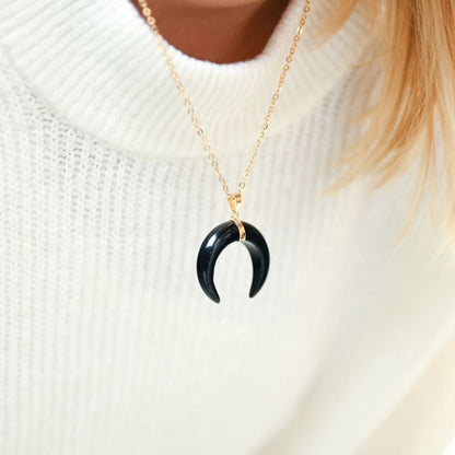 Pendentif Onyx Lune