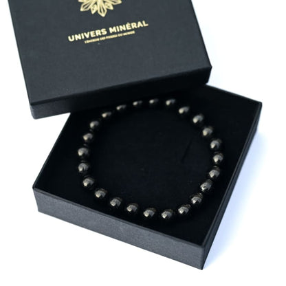 Bracelet Jais Perles 8mm | Grossiste Pierre Naturelle 