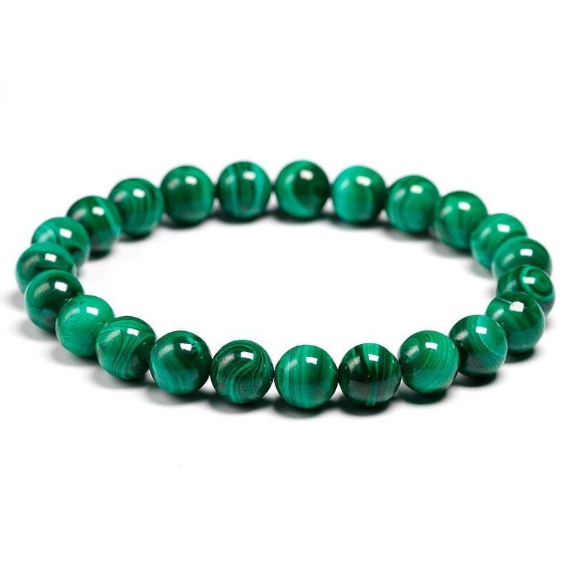 Bracelet Malachite boule 8mm | Grossiste Pierre Naturelle