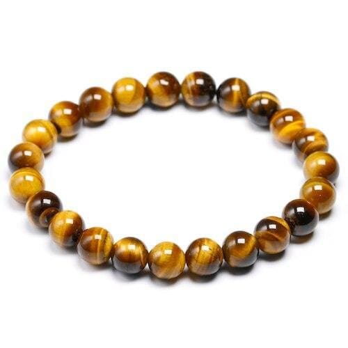 Bracelet Oeil de Tigre Boules 8mm | Grossiste Bijoux Pierres Naturelles 