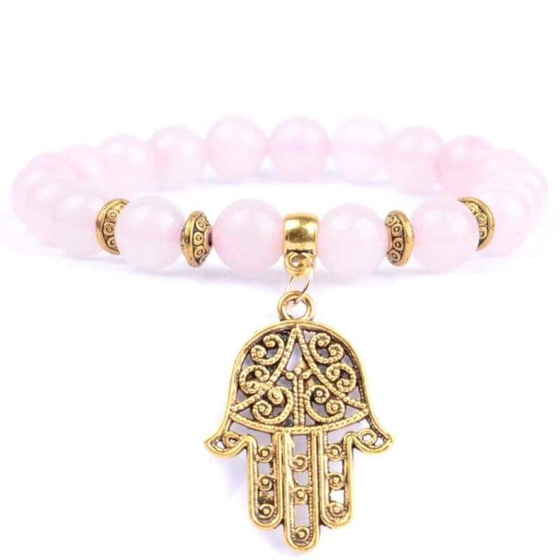 Bracelet Quartz Rose "Porte bonheur" | Grossiste Pierre Naturelle